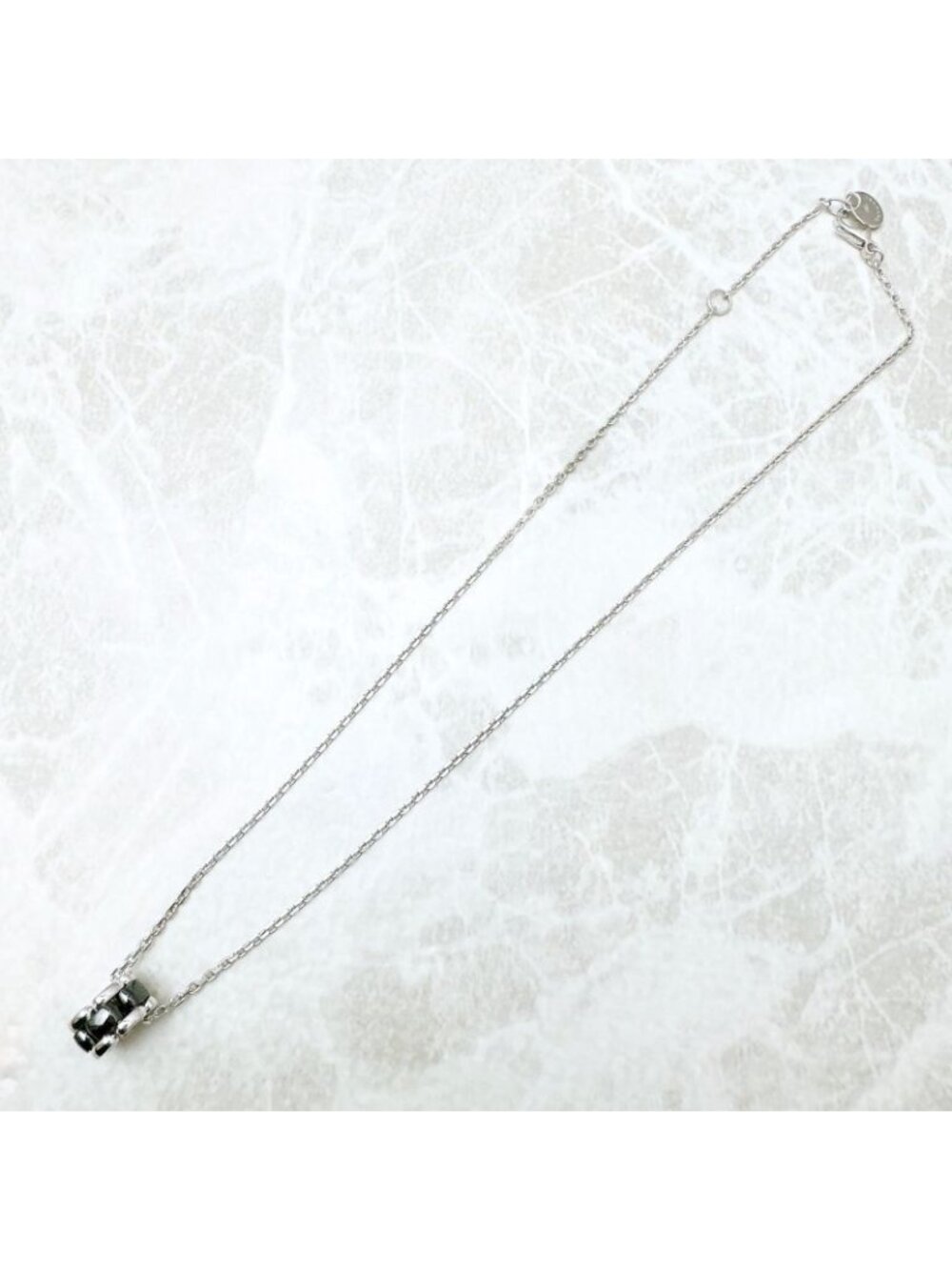 Chanel Ultra White Gold Black Ceramic Necklace .5 cm - Picture 3 of 6